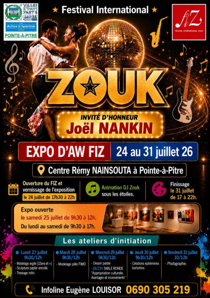 Où danser et vibrer cet été en Outre-mer ? Découvrez l&rsquo;Expo d&rsquo;Aw FIZ 2026 avec La Ville de Pointe-à-Pitre en Guadeloupe !