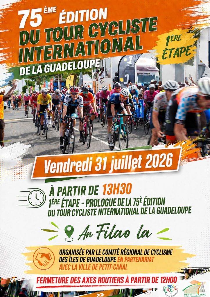 Où vivre la passion du vélo cet été ? La Ville de Petit-Canal accueille le 75e Tour Cycliste International de la Guadeloupe en Outre-mer !