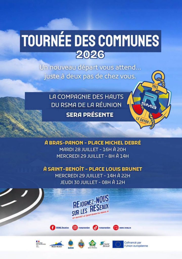 Où se former et trouver un emploi dans l&rsquo;océan Indien ? La tournée du RSMA s&rsquo;installe avec la Cirest, la communauté d&rsquo;agglomération de l&rsquo;Est de La Réunion en Outre-mer