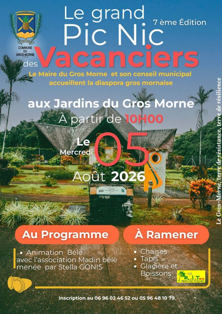 Où se retrouver cet été en Outre-mer ? Le grand pique-nique de la diaspora dans la Ville du Gros-Morne en Martinique
