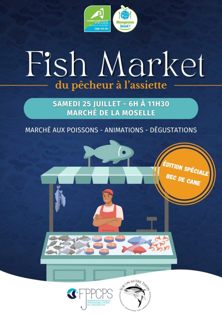 Où acheter du poisson frais à Nouméa ? Ne manquez pas le grand Fish Market de la Fédération des Pêcheurs Professionnels Côtiers de la Province Sud en Nouvelle-Calédonie, l&rsquo;événement gourmand de l&rsquo;Outre-mer