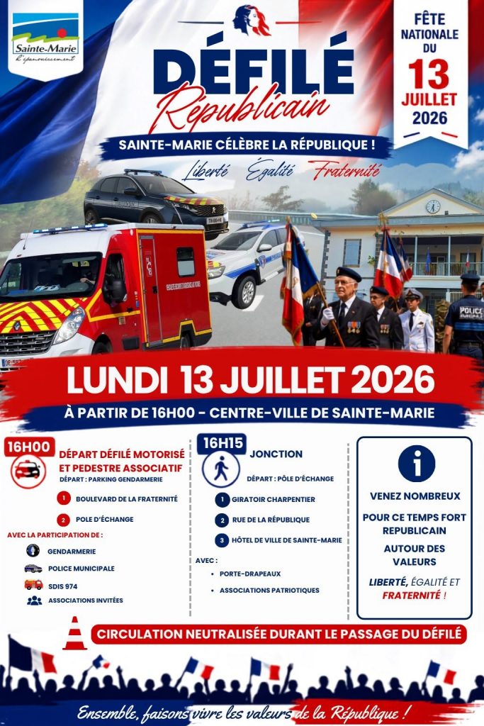 Idées de sorties pour le 14 juillet : Vivez les festivités de la Fête Nationale dans la Ville de Saint-Pierre, l&rsquo;incontournable Capitale du Sud de La Réunion en Outre-mer