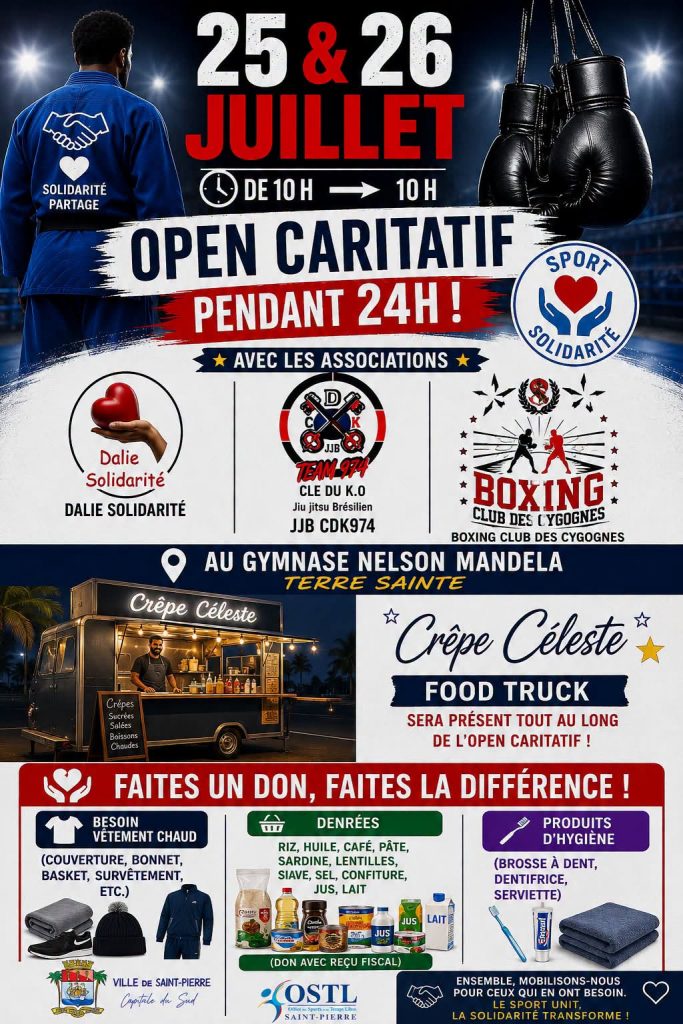 Quelles activités solidaires faire ce week-end ? Participez aux 24h non-stop des arts martiaux dans la Ville de Saint-Pierre à La Réunion, le grand élan généreux de l&rsquo;Outre-mer