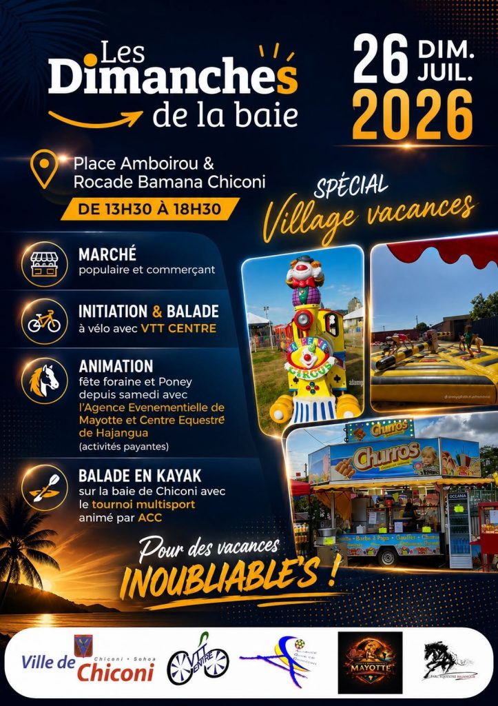 Que faire à Mayotte ce week-end ? Vivre l&rsquo;expérience des Dimanches de la baie dans la Ville de Chiconi en Outre-mer