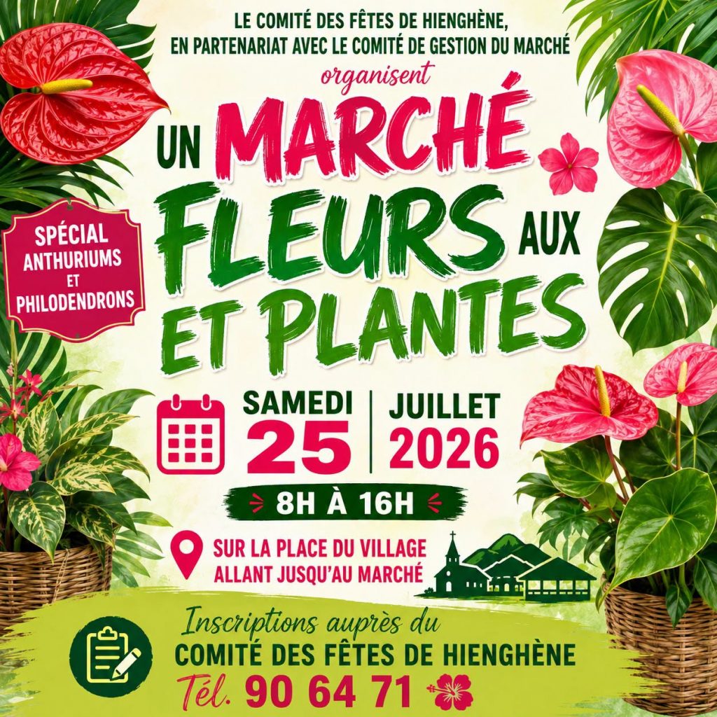 Que faire au Grand Marché des Fleurs avec l&rsquo;Office Du Tourisme De Hienghene en Nouvelle-Calédonie, terre d&rsquo;Outre-mer ?