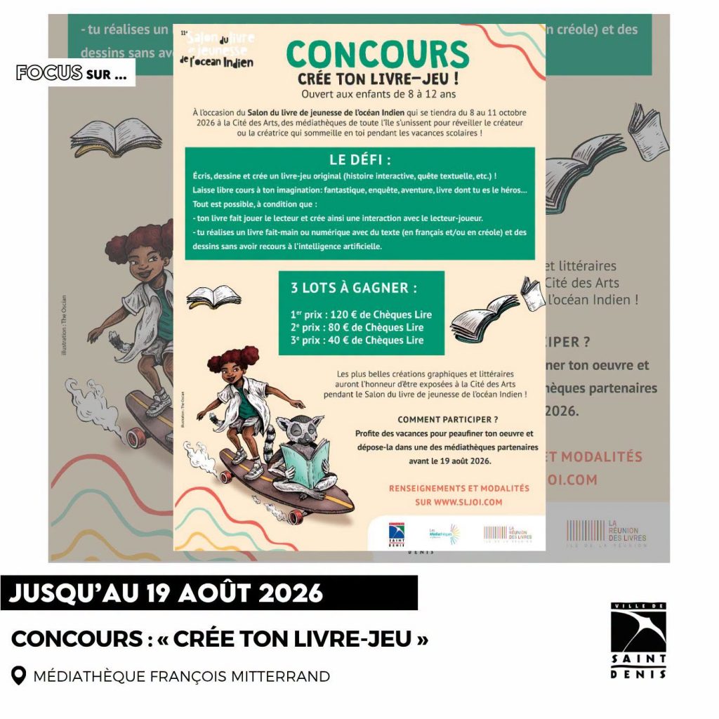 Que faire pendant les vacances à La Réunion ? Participez au concours créatif de la Ville de Saint-Denis de La Réunion, une vitrine unique pour l&rsquo;Outre-mer