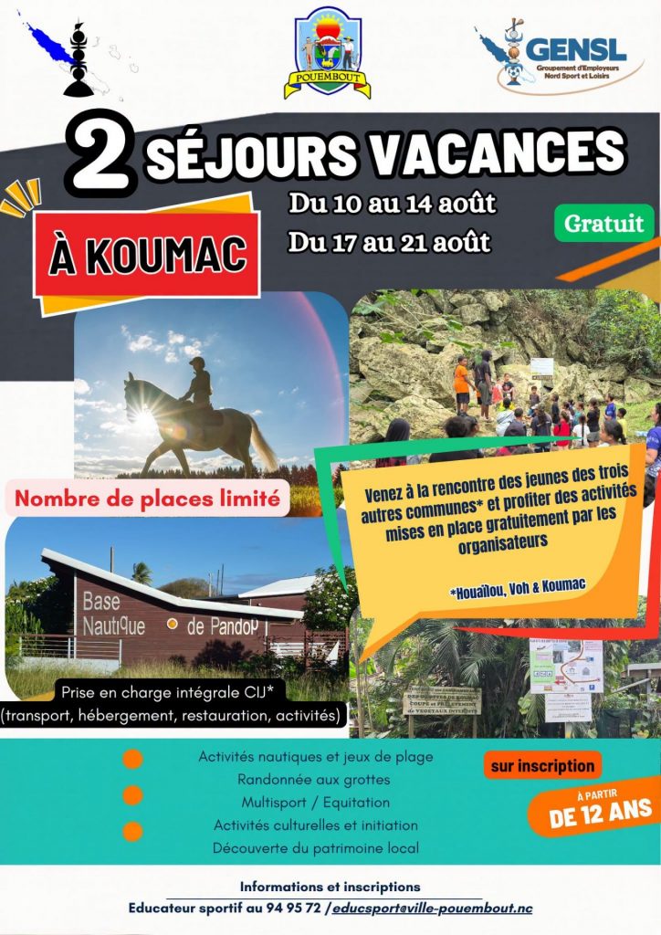 Quelles activités de vacances faire en Nouvelle-Calédonie ? La Ville de Pouembout offre des séjours d&rsquo;aventure gratuits en Outre-mer !