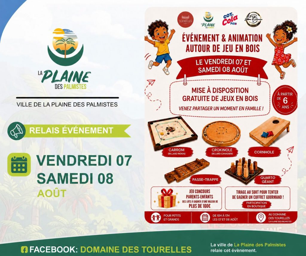 Quels jeux traditionnels découvrir dans la Ville de La Plaine des Palmistes à La Réunion en Outre-mer ?