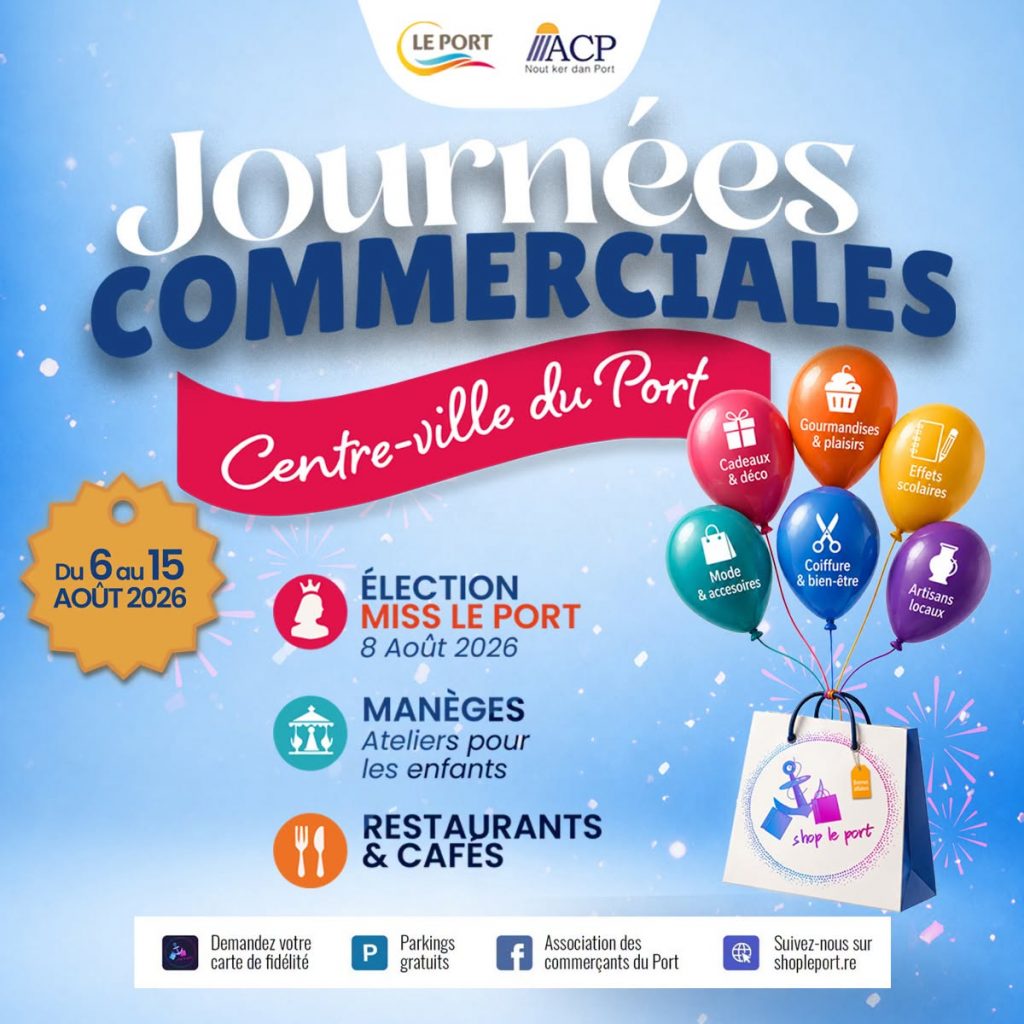 Quoi faire pendant les journées commerciales dans la Ville du Port à La Réunion en Outre-mer ?