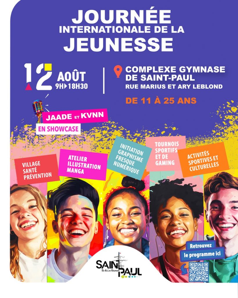 Quoi faire pour la Journée Internationale de la Jeunesse dans la Ville de Saint-Paul à La Réunion en Outre-mer ?