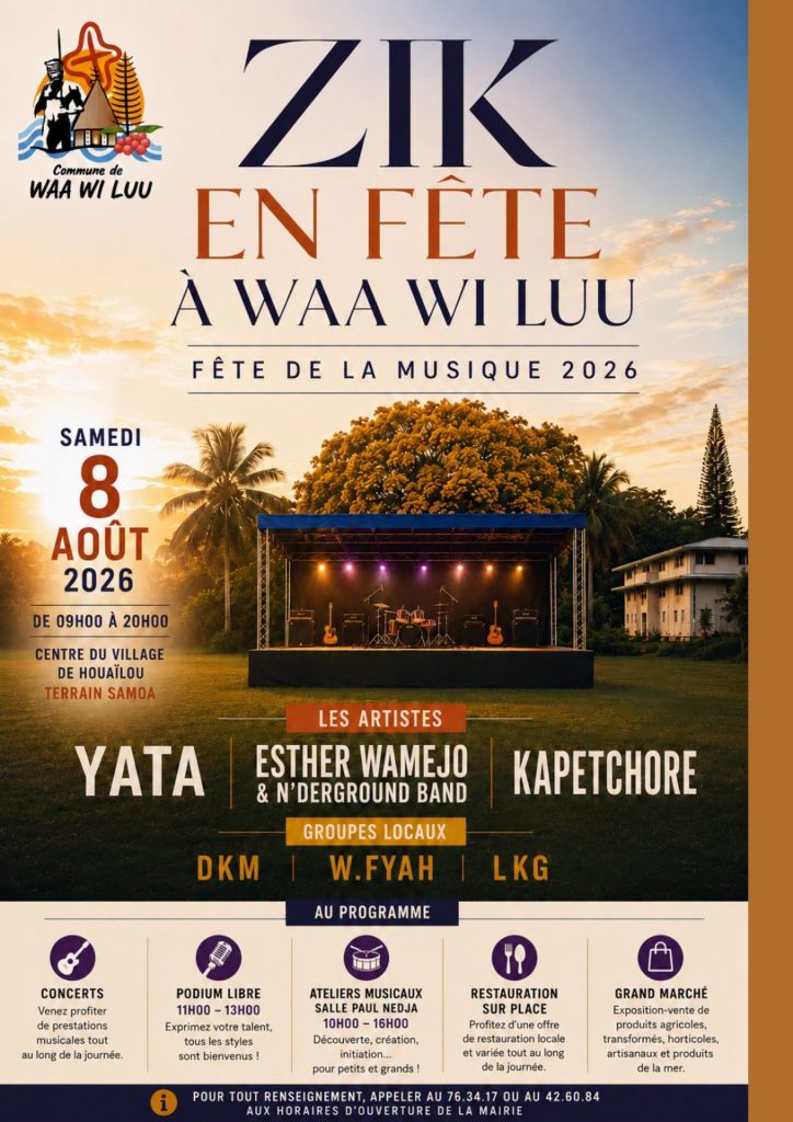 Quoi faire samedi 8 août lors du festival ZIK à la Commune de Waa Wi Luu en Nouvelle-Calédonie, terre d&rsquo;Outre-mer ?
