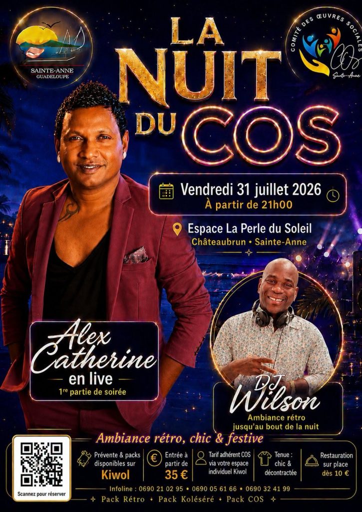 Où sortir en Outre-mer : le guide de la Nuit du COS, la soirée rétro incontournable de la Ville de Sainte-Anne en Guadeloupe