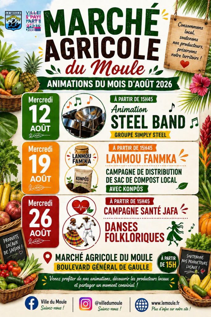 Comment Découvrir le Marché Agricole du Moule en Guadeloupe : Musique, Saveurs et Traditions