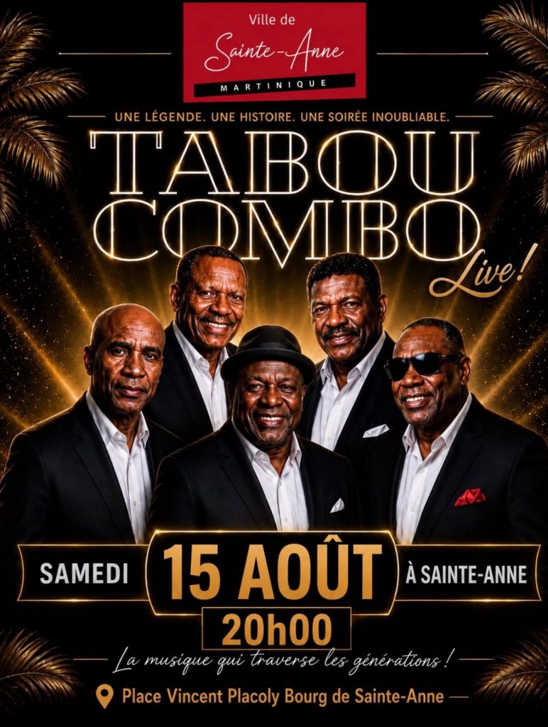 Comment assister au concert de Tabou Combo à Sainte-Anne en Martinique ?