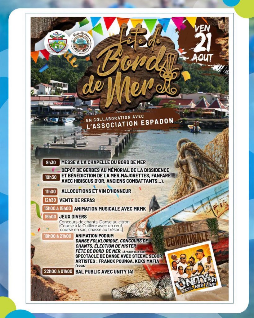 Quoi faire ce week-end ? Découvrez la Fête du Bord de Mer à la Ville de Trois-Rivières en Guadeloupe, joyau d&rsquo;Outre-mer