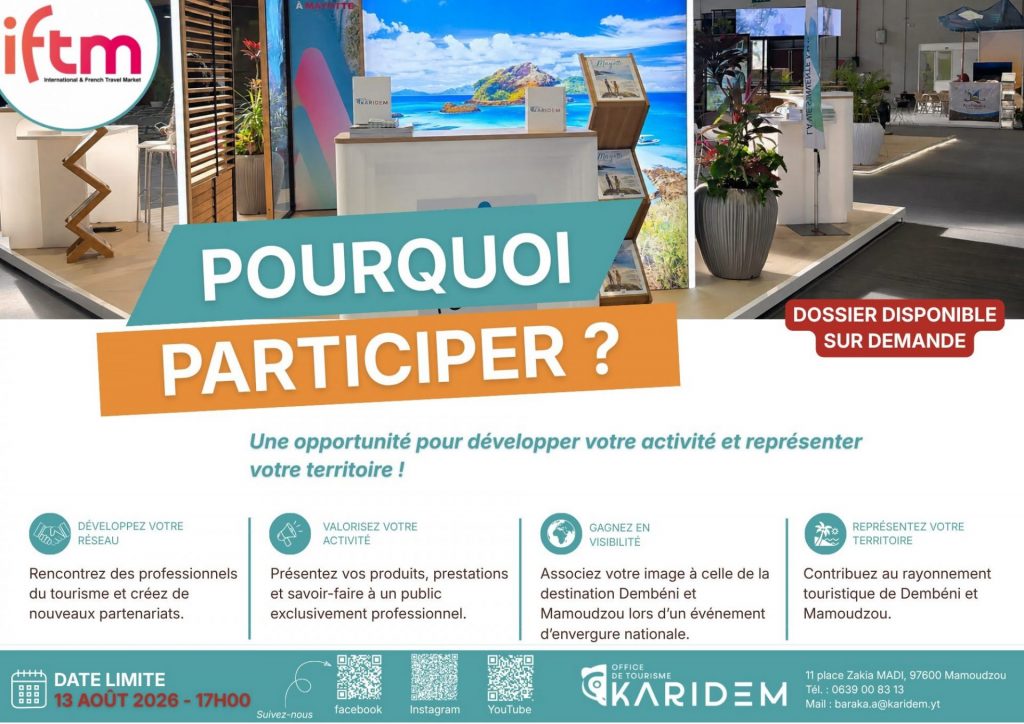 IFTM Top Resa 2026 : Faites Briller le Tourisme de Mayotte au Plus Grand Salon Pro d&rsquo;Outre-mer