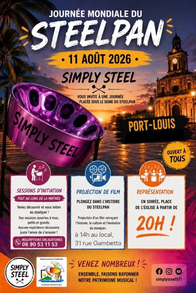 Comment fêter la Journée Mondiale du Steelpan à Port-Louis ? Immersion musicale en Guadeloupe