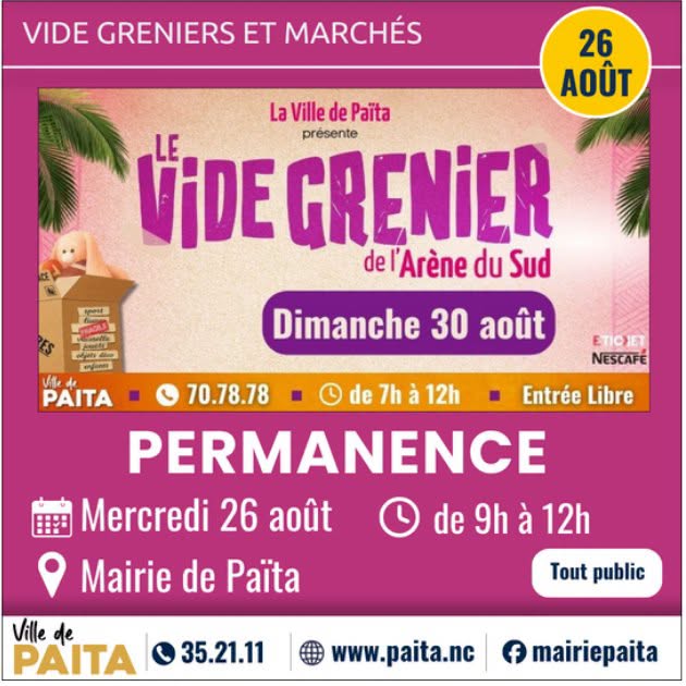 Où dénicher des pépites vintage ? Ne manquez pas le vide-grenier à la Ville de Païta en Nouvelle-Calédonie, joyau d&rsquo;Outre-mer !