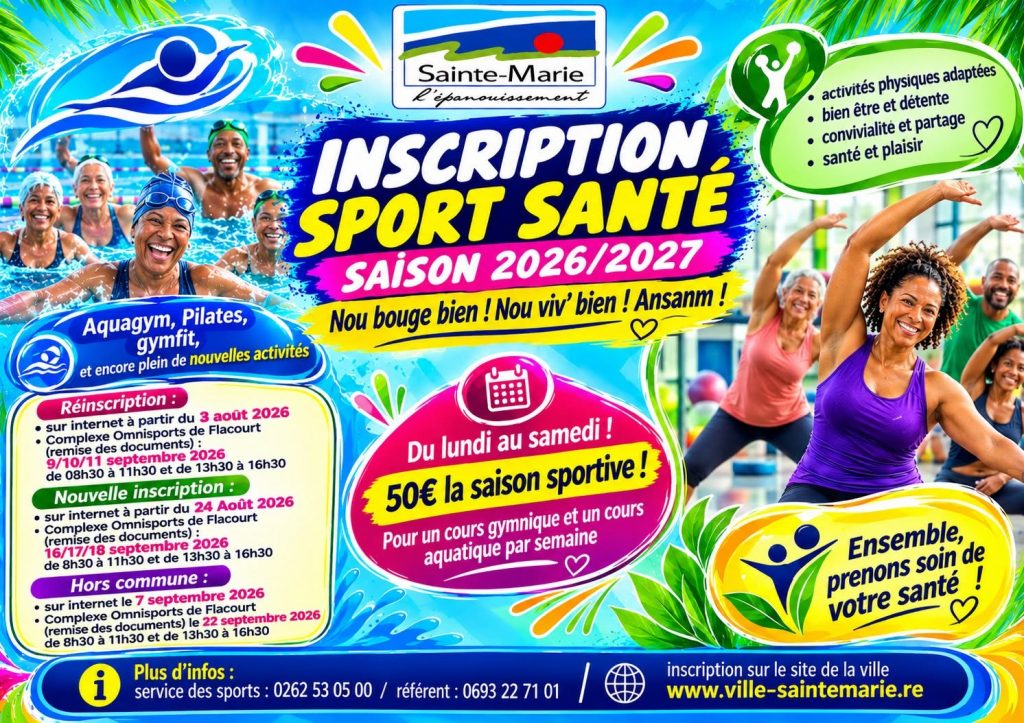 Que faire à La Réunion ? Découvrez le sport santé dans la ville de Sainte-Marie en Outre-mer