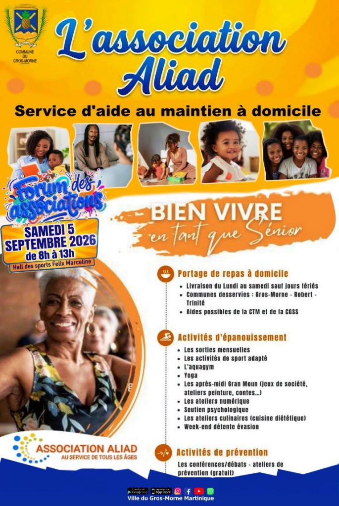 Que faire en Martinique : découvrez les activités de l&rsquo;association Aliad lors du Forum des associations de la Ville du Gros-Morne en Outre-mer