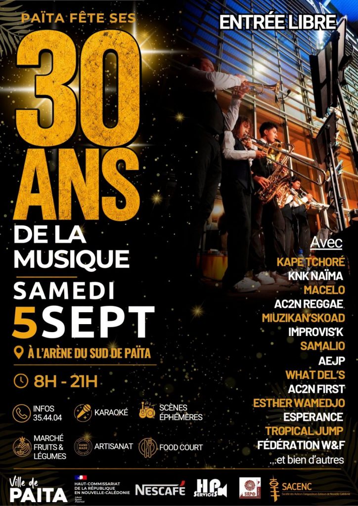 Que faire en Nouvelle-Calédonie : vibrez aux 30 ans de musique à la Ville de Païta en Outre-mer !