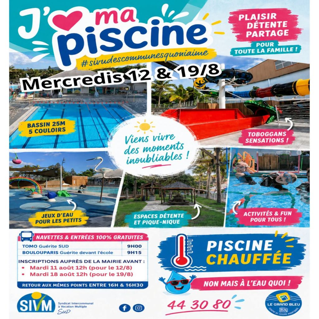 Que faire à Boulouparis ? Rafraîchissez-vous en famille aux journées « J’aime ma piscine » en Nouvelle-Calédonie