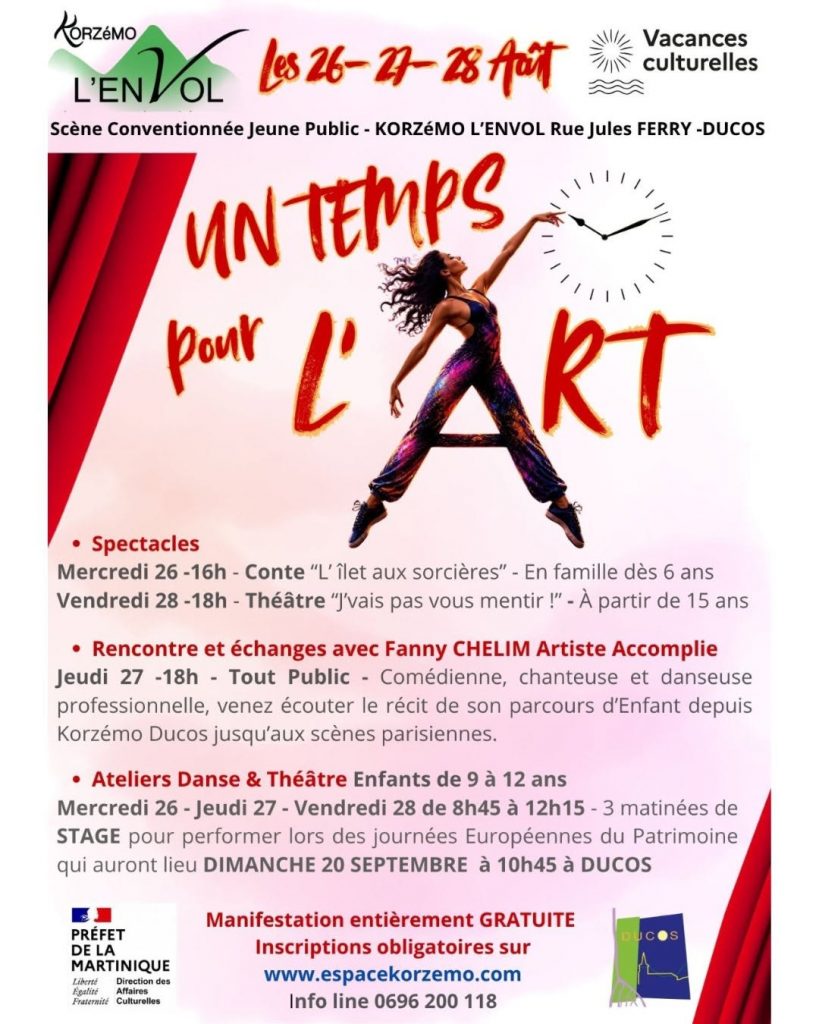 Où sortir à Fort-de-France et Ducos ? Découvrez « Un Temps pour l&rsquo;Art », l&rsquo;événement vivant de Théâtre Martinique en Outre-mer