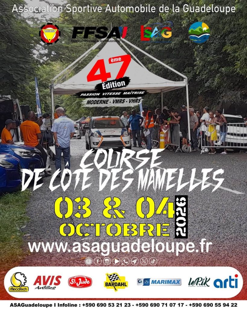 Événement : 5 idées incontournables pour vivre la 47ᵉ Course de Côte des Mamelles à Bouillante en Guadeloupe, le rendez-vous phare de l&rsquo;Outre-mer