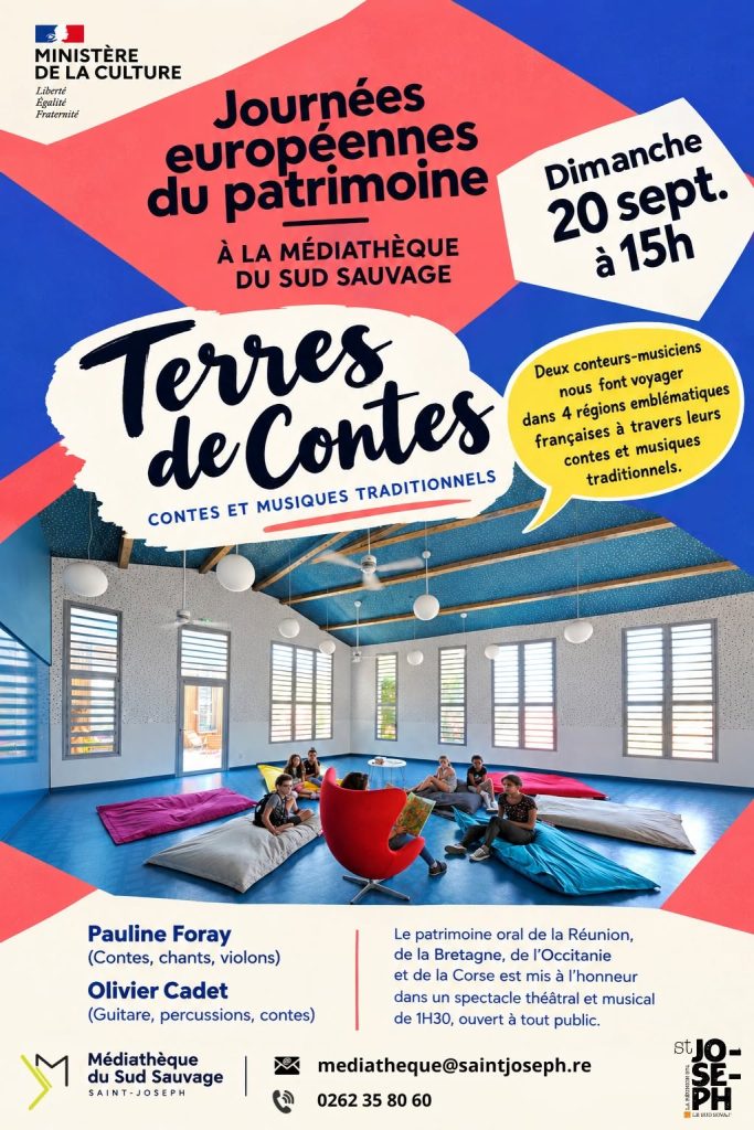 Comment célébrer les Journées du Patrimoine en Outre-mer à la Médiathèque du Sud Sauvage à La Réunion ?