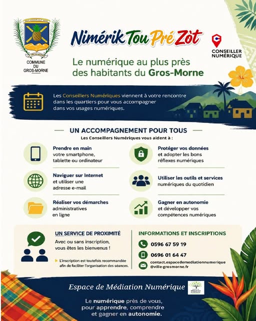 Comment découvrir le Gros-Morne en Martinique grâce aux ateliers gratuits « Nimérik Tou Pré Zòt » en Outre-mer ?