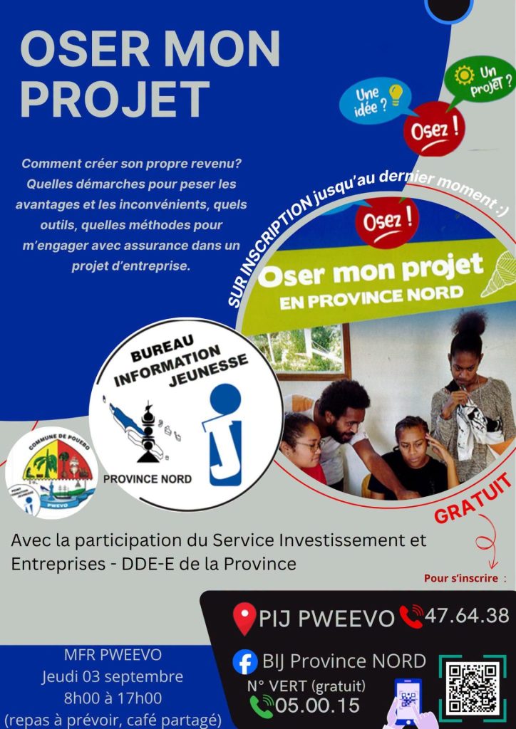 Comment entreprendre en Nouvelle-Calédonie : participez à l&rsquo;atelier Oser mon projet à Pwêêvo en Outre-mer