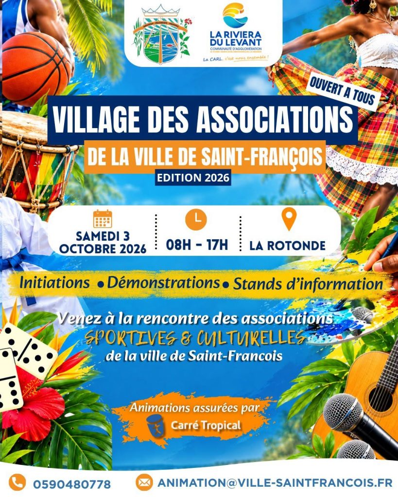 Où sortir ce week-end en Guadeloupe ? Découvrez le Village des Associations à Saint-François en Outre-mer