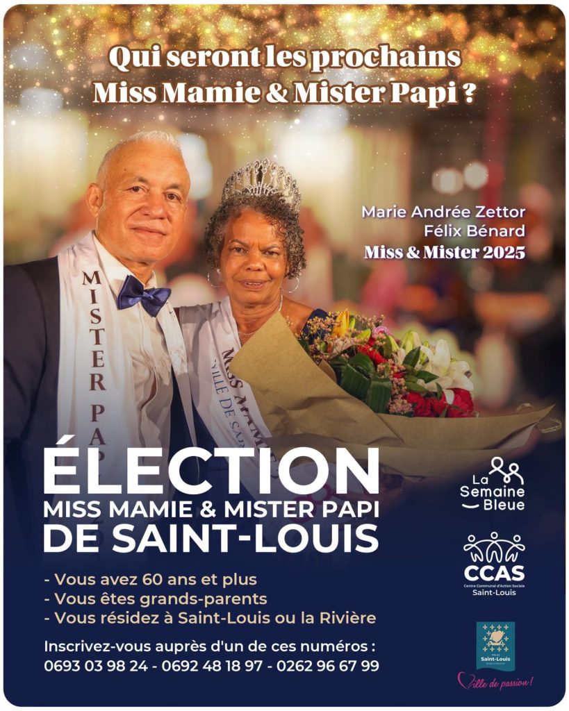 Que faire à Saint-Louis de La Réunion ? Tout savoir sur le concours Miss Mamie et Mister Papi 2026, un événement phare en Outre-mer