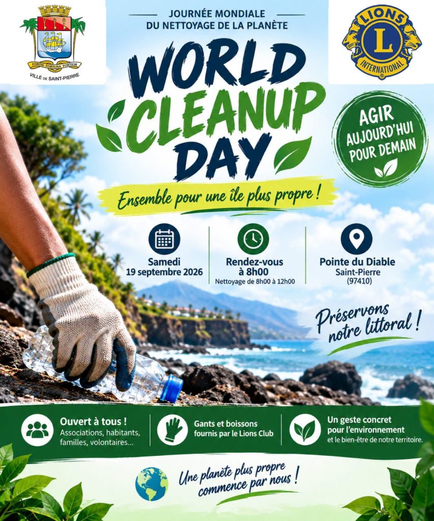 Quoi faire à La Réunion ? Rejoignez le World Cleanup Day à Saint-Pierre en Outre-mer