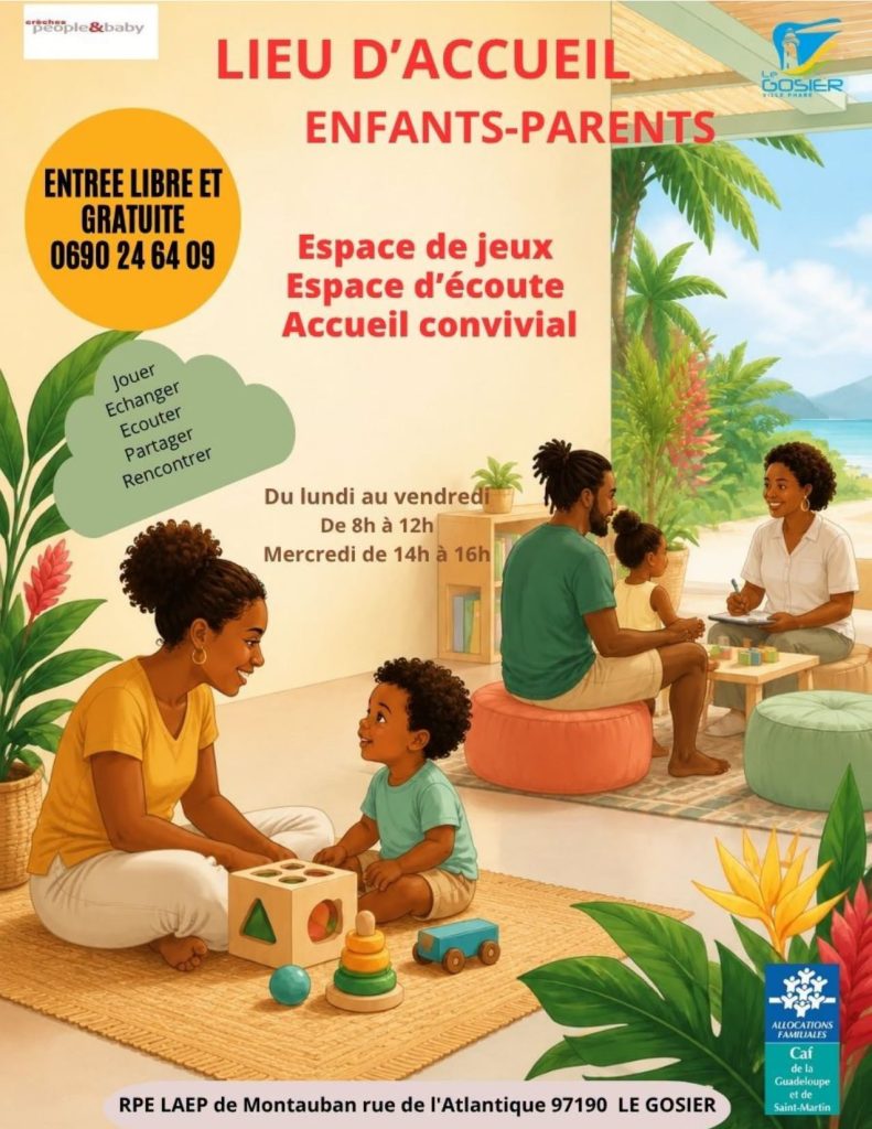 Quoi faire au Gosier avec des enfants en Guadeloupe : découvrez le nouveau Lieu d&rsquo;Accueil Enfants-Parents en Outre-mer