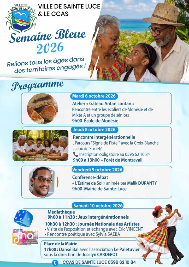 Semaine Bleue 2026 à Sainte-Luce : Quoi faire en Martinique pour vivre une expérience intergénérationnelle en Outre-mer ?