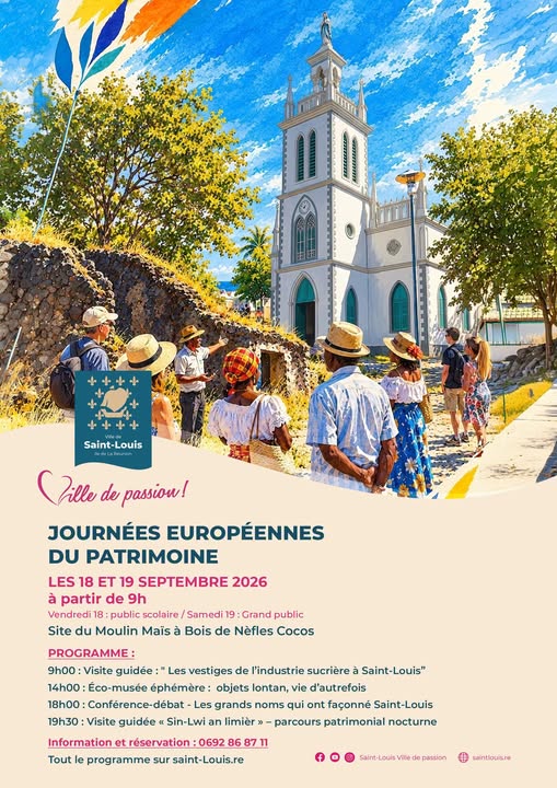 Que faire à Saint-Louis : découvrez l&rsquo;histoire et la culture lors des Journées du Patrimoine à La Réunion en Outre-mer
