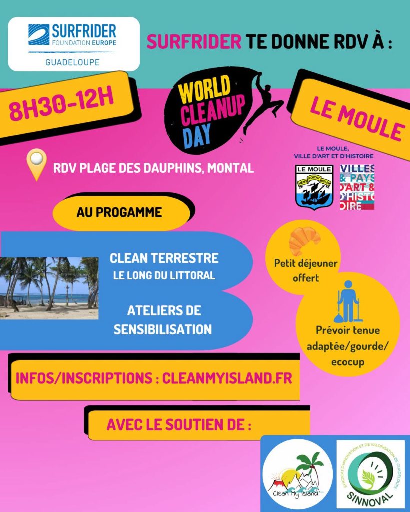 Quoi faire au Moule : participez au World Cleanup Day en Guadeloupe pour préserver nos littoraux en Outre-mer