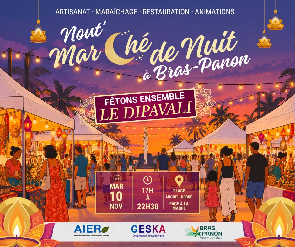 Nout&rsquo; Marché de Nuit à Bras-Panon : Que faire pour célébrer le Dipavali à La Réunion en Outre-mer ?